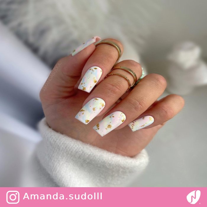 White and Pastel Colors with Foil